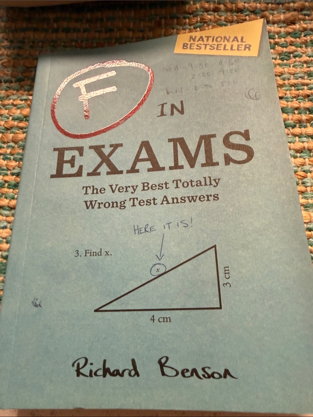 Chronicle Books 'F in Exams' Light Blue Cover with Brown and Red Accents